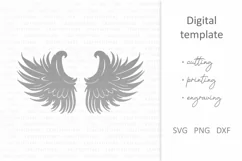 Angel wings SVG. papercut, paper cutting, laser cut files Product Image 2