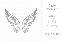 Angel wings SVG. papercut, paper cutting, laser cut files Product Image 2