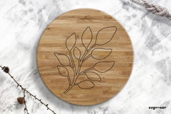 Hand Drawn Leaves SVG For Engraving | Leaf Line Art | SVG Product Image 2