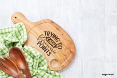 Trying To Earn Brownie Points SVG Engraved | Kitchen Quote Product Image 2