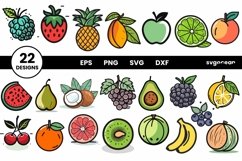 Exotic Fruits Svg Bundle | Illustration | Cut Files Product Image 1
