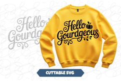 Hello Gourdgeous Fall svg Product Image 1