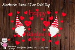 Gnome Love SVG for tumbler Full Wrap Venti Cold Cup 24 oz Product Image 2
