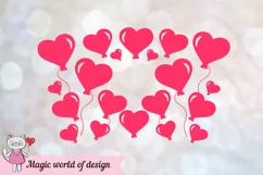 Valentines pink balls Hearts, Full Wrap Venti Cold Cup 24 oz Product Image 3