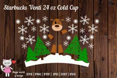 Christmas Cute deer svg, Full Wrap Venti Cold Cup 24 oz Product Image 3