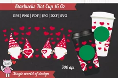 Valentines gnome svg, tumbler Hot Cup 16 Oz, with logo vinyl Product Image 1