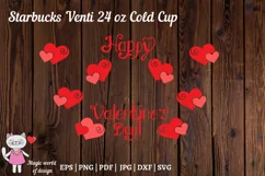 Happy Valentine day svg , for Full Wrap Venti Cold Cup 24 oz Product Image 2