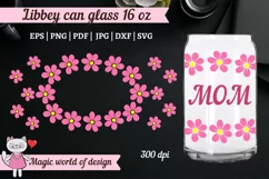 Sakura svg for Beer Libbey Can Glass 16 oz Cricut silhouette Product Image 1