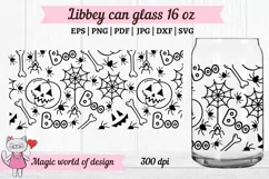 Halloween pumpkin svg, Beer Libbey Can Glass 16 oz Wrap Product Image 1