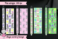 Pastel Easter bunny png, Gnome png for waterslide epoxy pen Product Image 3