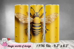 3D Bee 20 oz Skinny Tumbler Sublimation Product Image 2