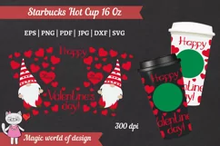 Valentines gnome svg, tumbler Hot Cup 16 Oz, with logo vinyl Product Image 1