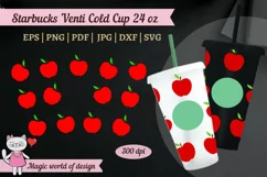 Teacher Apple svg tumbler venti Cold Cup 24 oz Product Image 5