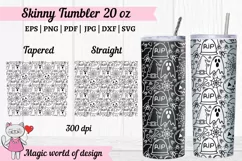 Helloween svg 20oz Skinny Tumbler sublimation Product Image 1