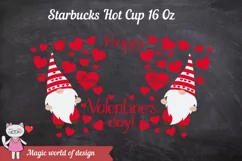 Valentines gnome svg, tumbler Hot Cup 16 Oz, with logo vinyl Product Image 4