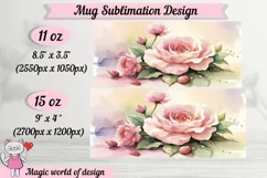 Spring floral blossom Mug Sublimation Designs PNG, 11oz & 15 Product Image 2