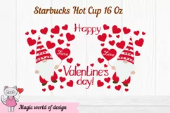 Valentines gnome svg, tumbler Hot Cup 16 Oz, with logo vinyl Product Image 3