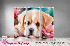 Dog Tumbler flowers skinny Tumbler 20 oz Product Image 3