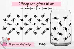 Halloween spider svg, Beer Libbey Can Glass 16 oz Wrap Product Image 1