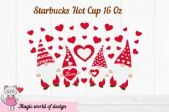 Valentines gnome svg, tumbler Hot Cup 16 Oz Product Image 4