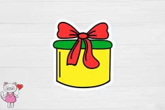 Christmas gift stickers, 1 PNG printable sticker Product Image 2