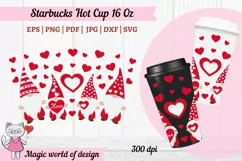 Valentines gnome svg, tumbler Hot Cup 16 Oz Product Image 2