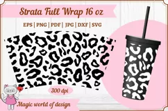Cheetah leopard svg for Tumbler strata full wrap 16 oz Product Image 1
