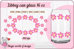 Sakura svg for Beer Libbey Can Glass 16 oz Cricut silhouette Product Image 2