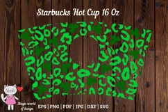 St Patrick Day Leopard Cheetah svg for tumbler Hot Cup 16 Oz Product Image 3