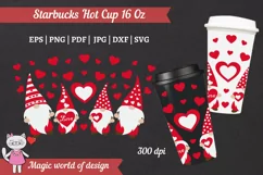 Valentines gnome svg, tumbler Hot Cup 16 Oz Product Image 1