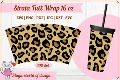 Cheetah leopard svg for Tumbler strata full wrap 16 oz Product Image 1