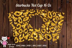 Easter Cheetah bunny Leopard svg for tumbler Hot Cup 16 oz Product Image 4
