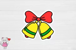 Christmas bell stickers, 1 PNG printable sticker Product Image 2
