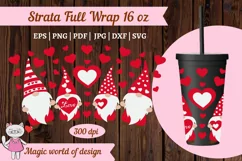 Valentine gnome svg for Tumbler strata full wrap 16 oz Product Image 1