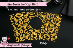Easter Cheetah bunny Leopard svg for tumbler Hot Cup 16 oz Product Image 2