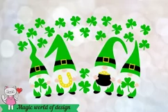 St Patricks Gnomes SVG for tumbler Venti Cold Cup 24 oz Product Image 2