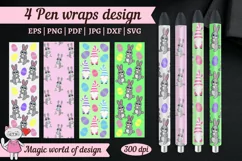 Pastel Easter bunny png, Gnome png for waterslide epoxy pen Product Image 1