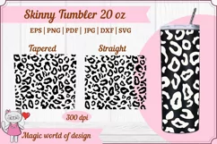 Leopard Cheetah svg Full wrap for Skinny Tumbler 20 oz Product Image 3
