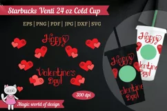 Happy Valentine day svg , for Full Wrap Venti Cold Cup 24 oz Product Image 1