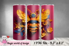 3D Bee Floral 20 oz Skinny Tumbler Product Image 2