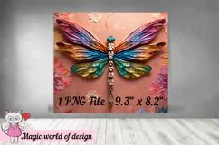 3D Dragonfly 20oz Skinny Tumbler Sublimation Wrap png Product Image 2