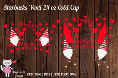 Gnome Love SVG for tumbler Full Wrap Venti Cold Cup 24 oz Product Image 3