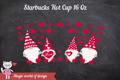 Valentines gnome svg, tumbler Hot Cup 16 Oz, with logo vinyl Product Image 2