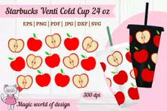 Teacher Love Apple svg tumbler venti Cold Cup 24 oz No hole Product Image 1