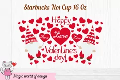 Valentines gnome svg, tumbler Hot Cup 16 Oz Product Image 2