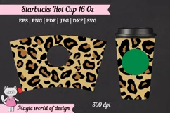 Cheetah Leopard Print svg, tumbler Hot Cup 16 Oz, Animal Product Image 1