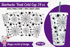 Halloween spider web Tumbler 24 Oz SVG, cut files Product Image 1