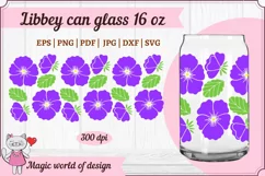 Pansy svg for Libbey can glass 16 oz cut files for Cricut Product Image 2