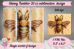 3D Bee for 20 oz Skinny Tumbler Product Image 1
