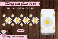 Daisy Libbey 16oz can glass svg, cut files for Cricut Product Image 1